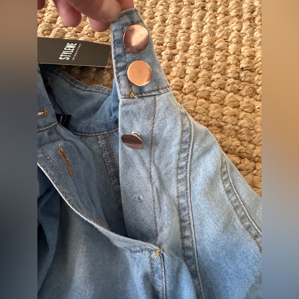 STYLEWE Light Blue Bow Design Denim Pullover Top NWT size S - Picture 8 of 8